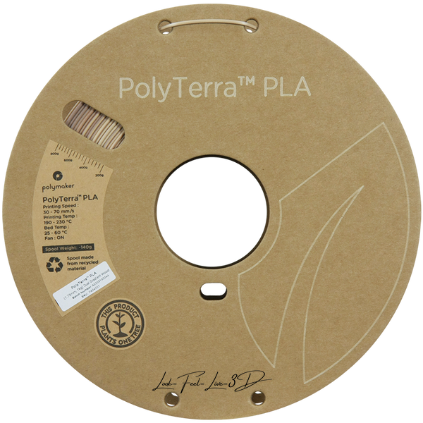 Polymaker PolyTerra™ Dual-Gradient PLA, Wood, 1 кг — коричневий філамент, пластик для 3д-друку PA04031 фото