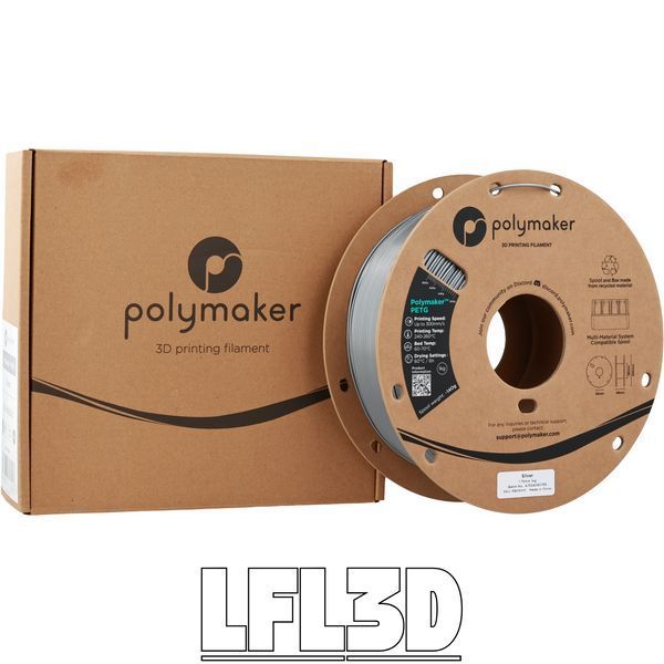 Polymaker&trade; PETG Silver, 1 кг &mdash; сріблястий філамент, пластик для 3д-друку PB05010 фото