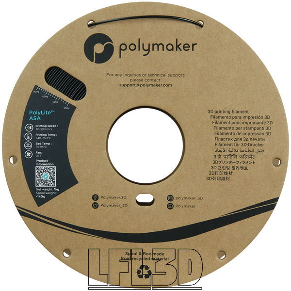 Polymaker&trade; ASA, Jet Black, 1 kg PF01044 photo