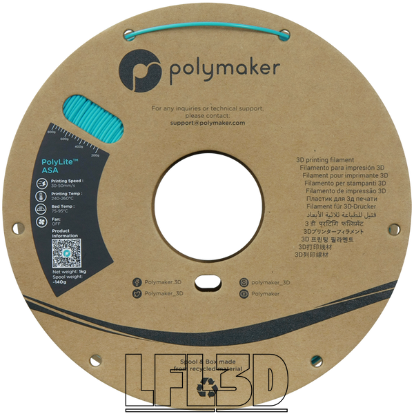 Polymaker&trade; ASA, Polymaker Teal, 1 кг &mdash; бірюзовий філамент, пластик для 3д-друку PF01029 фото
