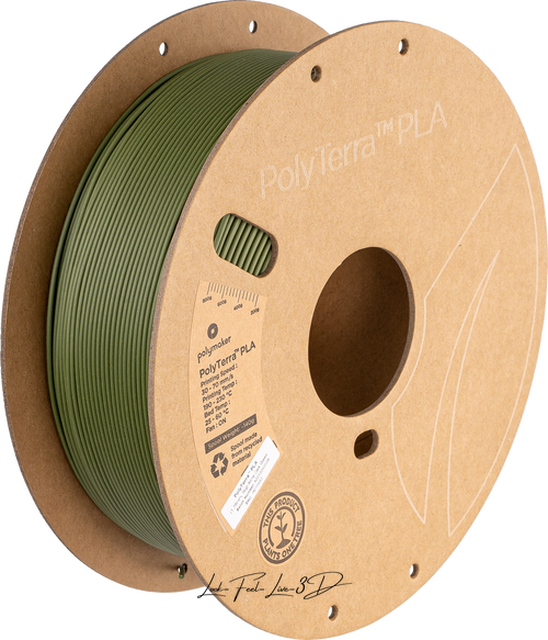 Polymaker PolyTerra™ PLA, Army Dark Green, 1 кг — філамент, пластик для 3д-друку PM70957 фото