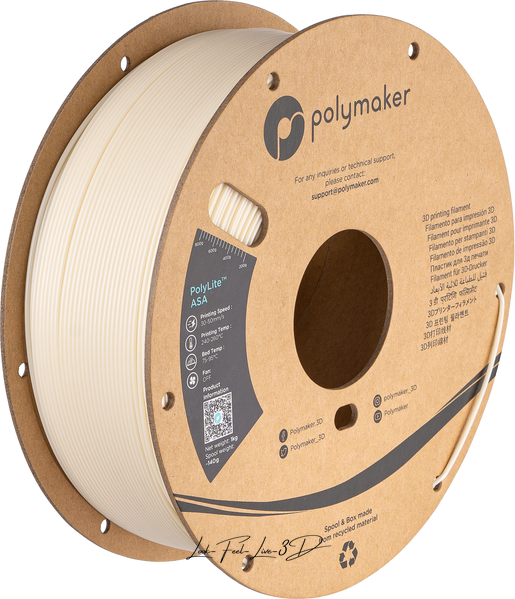 Polymaker PolyLite™ ASA, Natural, 1 кг — філамент, пластик для 3д-друку PF01006 фото