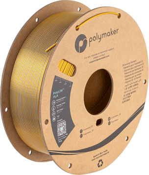 Polymaker PolyLite™ Dual Silk PLA, Crown (Silk Gold / Silk Sliver), 1 кг — градієнтний філамент, пластик для 3д-друку PA03027 фото