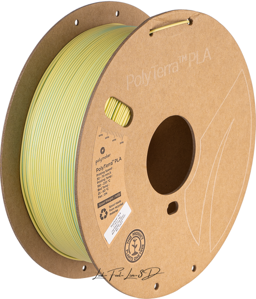 Polymaker PolyTerra™ Dual PLA, Chameleon (Teal-Yellow), 1 кг — філамент, пластик для 3д-друку PA04018 фото