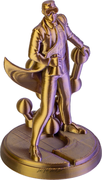 Polymaker PolyLite™ Dual Silk PLA, Sovereign (Silk Gold / Silk Purple), 1 кг — градієнтний філамент, пластик для 3д-друку PA03029 фото