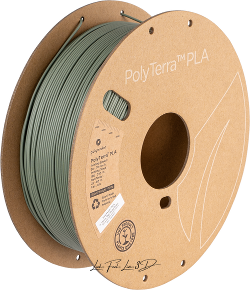 Polymaker PolyTerra™ PLA, Muted Green, 1 кг — філамент, пластик для 3д-друку PA04003 фото