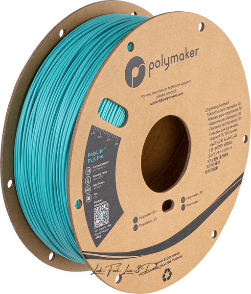 Polymaker PolyLite™ PLA Pro, Polymaker Teal, 1 кг — філамент, пластик для 3д-друку PA07012 фото