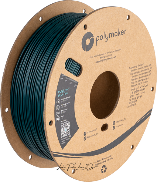 Polymaker PolyLite™ PLA Pro, Blue-Green, 1 кг — філамент, пластик для 3д-друку PA07042 фото
