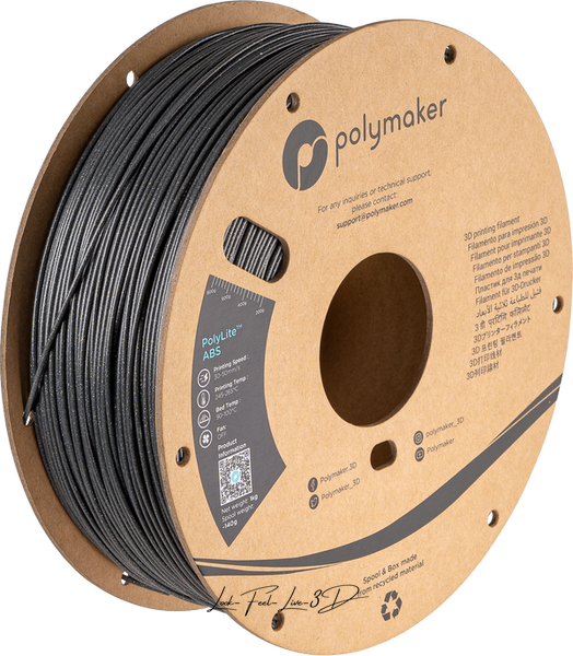Polymaker PolyLite™ Galaxy ABS, Galaxy Dark Grey, 1 кг — філамент, пластик для 3д-друку PE01037 фото