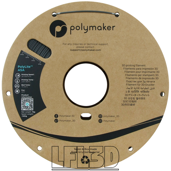 Polymaker&trade; ASA, Dark Grey, 1 kg PF01037 photo