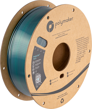 Filament, plastic for 3D printing Polymaker PolyLite™ Dual Silk PLA, Jadeite (Silk Green / Silk Chrome), 1 kg