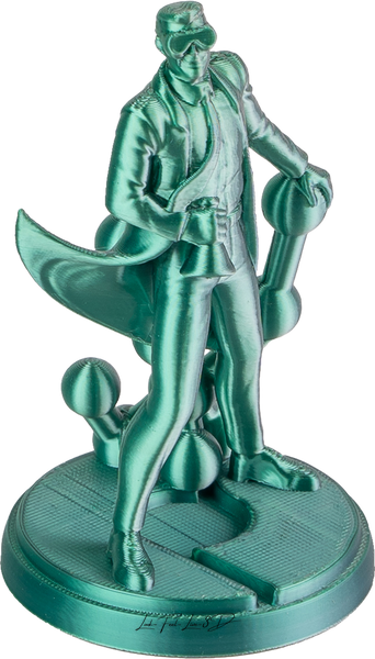 Polymaker PolyLite™ Dual Silk PLA, Jadeite (Silk Green / Silk Chrome), 1 кг — градієнтний філамент, пластик для 3д-друку PA03028 фото