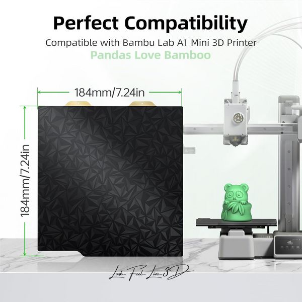 Двостороння пластина BIGTREETECH Panda PEI Textured/PEO Smooth для 3D-принтера Bambu Lab A1 mini 3010200034 фото