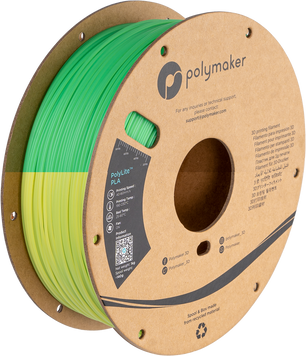 Filament, plastic for 3D printing Polymaker PolyLite™ PLA Temperature Color Changing, Green-Lime, 1 kg