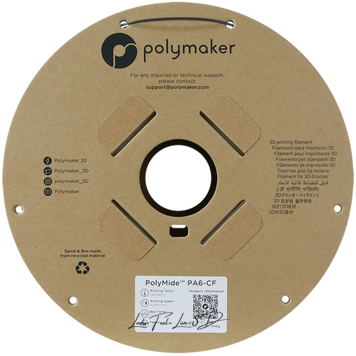 Polymaker PolyMide™ PA6-CF, 2 кг — філамент, високоякісна нейлонова нитка PG03003 фото