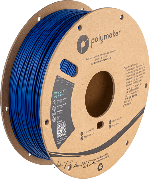 Polymaker PolyLite™ PLA Pro, Blue, 1 кг — філамент, пластик для 3д-друку PA07005 фото