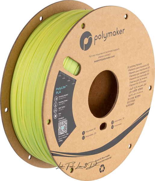 Polymaker PolyLite™ PLA Temperature Color Changing, Green-Lime, 1 кг — філамент, пластик для 3д-друку PA02070 фото