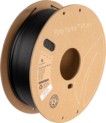 Polymaker PolyTerra™ PLA+, Black, 1 кг — філамент, пластик для 3д-друку PM70945 фото