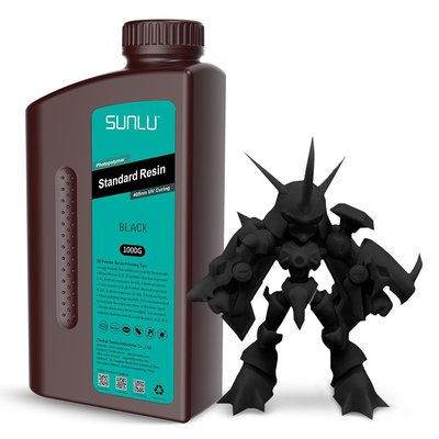 SUNLU Standard Resin, Black, 1 кг — смола для фотополімерного 3д-друку SUNLU0184 фото