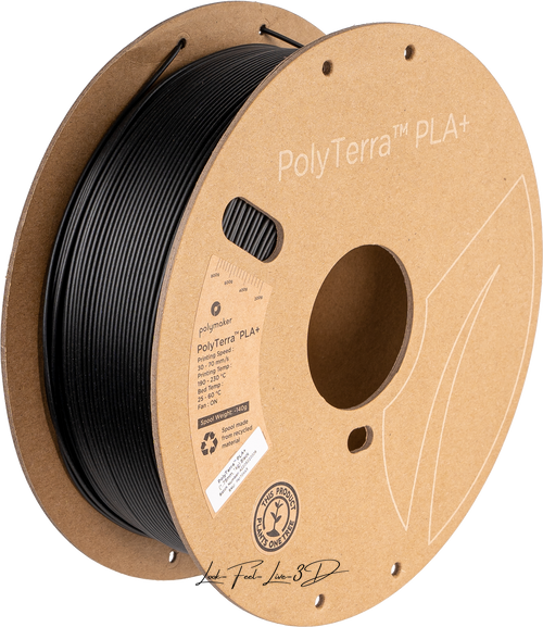 Polymaker PolyTerra™ PLA+, Black, 1 кг — філамент, пластик для 3д-друку PM70945 фото