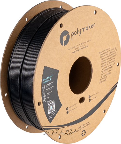 Polymaker PolyMide™ PA12-CF, 0,5 кг — філамент, високоякісна нейлонова нитка PG04001 фото