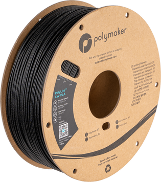 Filament, plastic for 3D printing Polymaker PolyLite™ LW-PLA, Black, 0,8 kg