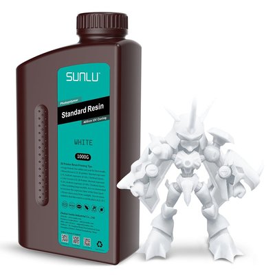 SUNLU Standard Resin, White, 1 кг — смола для фотополімерного 3д-друку SUNLU0185 фото