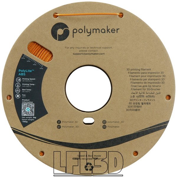 Polymaker&trade; Galaxy ABS, Galaxy Orange, 1 кг &mdash; оранжевий філамент, пластик для 3д-друку PE01035 фото