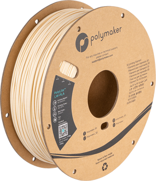 Filament, plastic for 3D printing Polymaker PolyLite™ LW-PLA, White, 0,8 kg