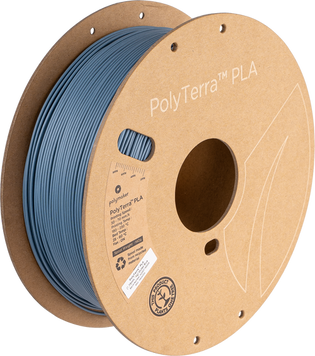 Polymaker PolyTerra™ PLA, Muted Blue, 1 кг — синій філамент, пластик для 3д-друку PA04004 фото