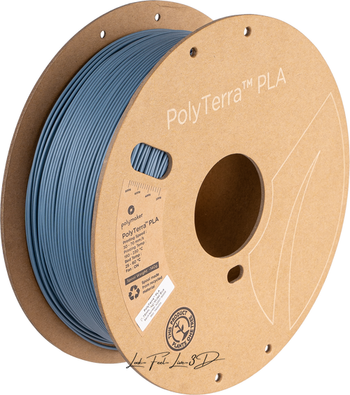 Polymaker PolyTerra™ PLA, Muted Blue, 1 кг — філамент, пластик для 3д-друку PA04004 фото