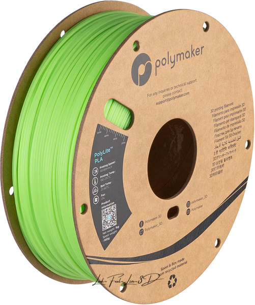 Polymaker PolyLite™ Luminous PLA, Luminous Green, 1 кг — зелений філамент, пластик для 3д-друку PA02091 фото