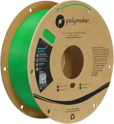 Polymaker PolySonic™ PLA Pro, Green, 1 кг — філамент, пластик для 3д-друку PA13010 фото