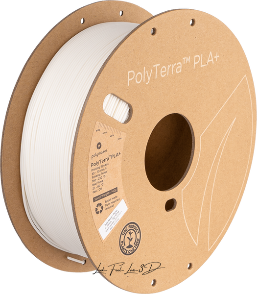 Polymaker PolyTerra™ PLA+, White, 1 кг — філамент, пластик для 3д-друку PM70946 фото