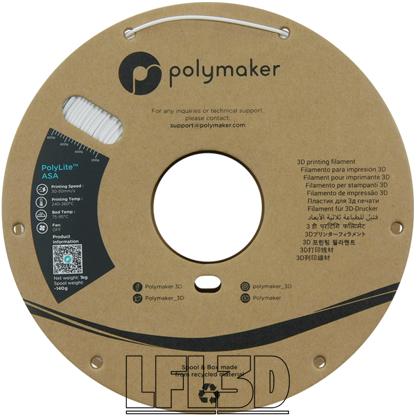 Polymaker&trade; ASA, White, 1 kg PF01002 photo