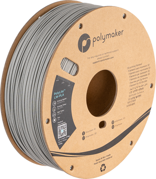 Filament, plastic for 3D printing Polymaker PolyLite™ LW-PLA, Gray, 0,8 kg