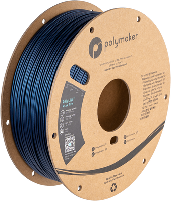 Polymaker PolyLite™ Metallic PLA Pro, Metallic Blue, 1 кг — синій філамент, пластик для 3д-друку PA07039 фото