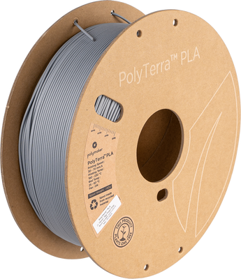 Polymaker PolyTerra™ PLA, Fossil Grey, 1 кг — філамент, пластик для 3д-друку PM70824 фото