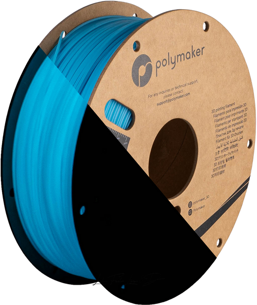 Filament, plastic for 3D printing Polymaker PolyLite™ Luminous PLA, Luminous Blue, 1 kg