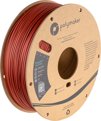 Polymaker PolyLite™ Metallic PLA Pro, Metallic Dark Red, 1 кг — коричневий філамент, пластик для 3д-друку PA07047 фото