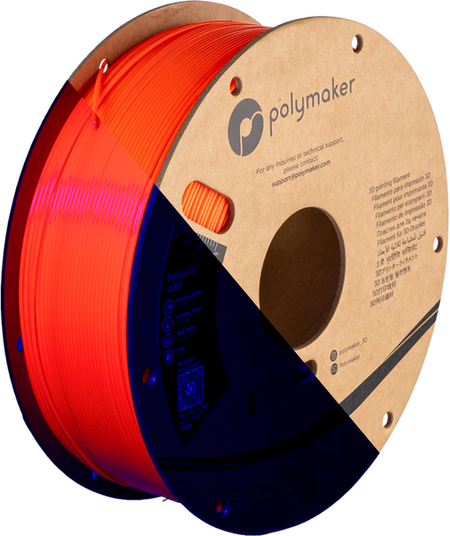 Polymaker PolyLite™ Neon ABS, Neon Orange, 1 кг — філамент, пластик для 3д-друку PE01049 фото