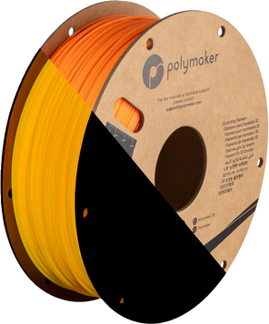 Filament, plastic for 3D printing Polymaker PolyLite™ Luminous PLA, Luminous Orange, 1 kg