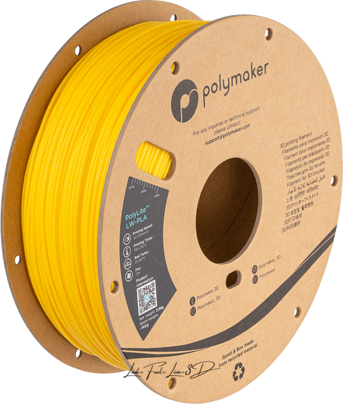 Polymaker PolyLite™ LW-PLA, Bright Yellow, 0,8 кг — філамент, пластик для 3д-друку PA08009 фото