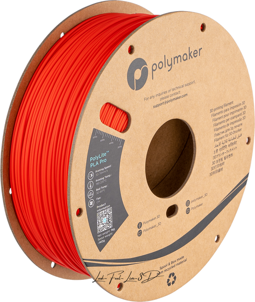 Polymaker PolyLite™ PLA Pro, Red, 1 кг — філамент, пластик для 3д-друку PA07004 фото