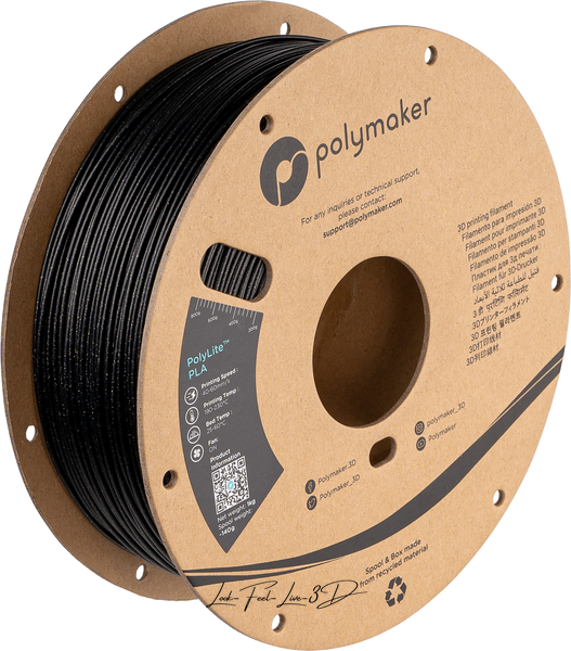 Polymaker PolyLite™ Galaxy PLA, Galaxy Black, 1 кг — філамент, пластик для 3д-друку PA02013 фото