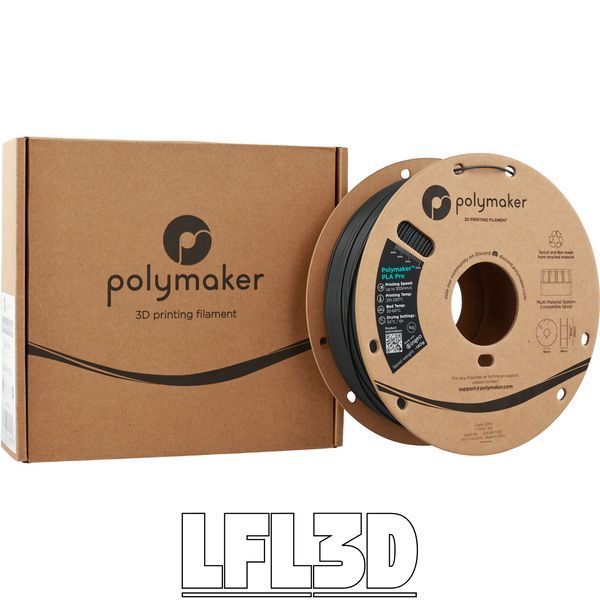 Polymaker&trade; PLA Pro, Dark Grey, 1 kg PA13016 photo