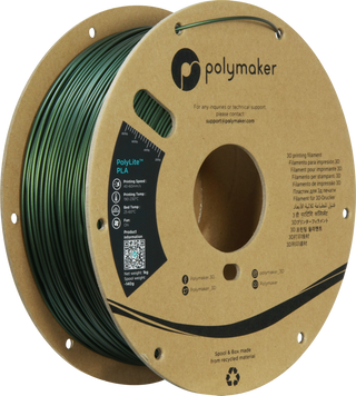 Filament, plastic for 3D printing PolyLite™ PLA Sparkle Dark Green, 1 kg