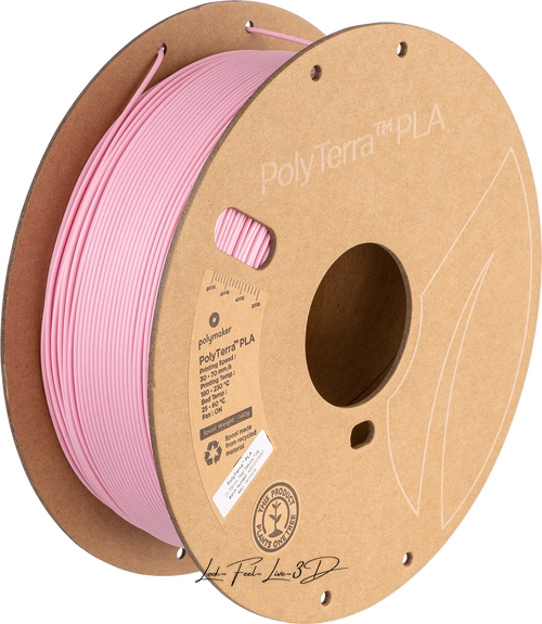 Filament, plastic for 3D printing Polymaker PolyTerra™ PLA, Sakura Pink, 1 kg