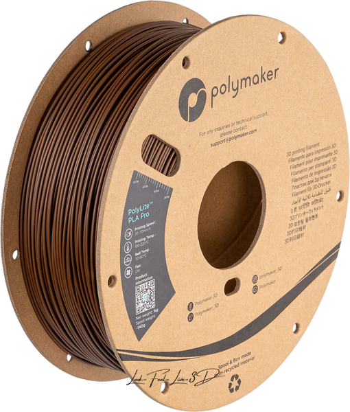 Polymaker PolyLite™ PLA Pro, Brown, 1 кг — філамент, пластик для 3д-друку PA07033 фото