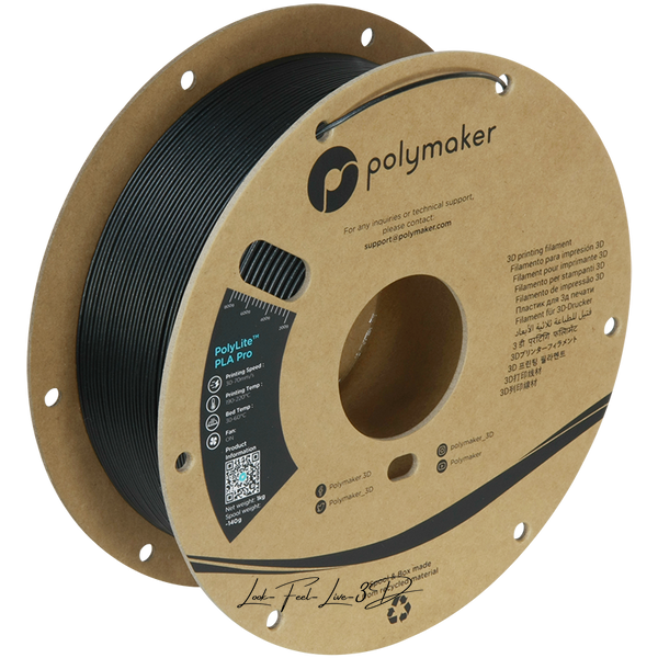 Polymaker PolyLite™ Metallic PLA Pro, Metallic Black, 1 кг — чорний філамент, пластик для 3д-друку PA07058 фото